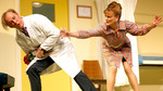 Front Row: Omid Djalili in What the Butler Saw; Julie Delpy on screen
